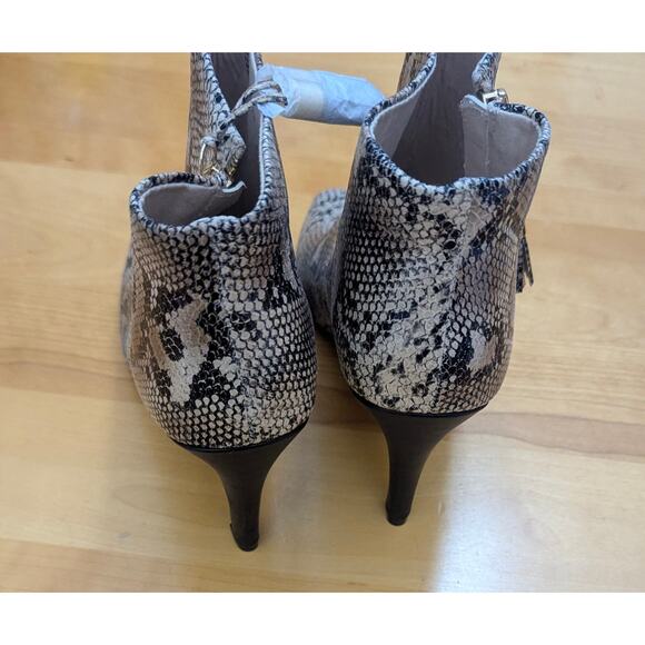 New Torrid Peep Toe Snakeskin High Heel Boots Size 8.5W 8.5 Wide - Picture 5 of 6